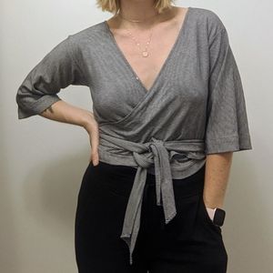 Striped Wrap Shirt 👛